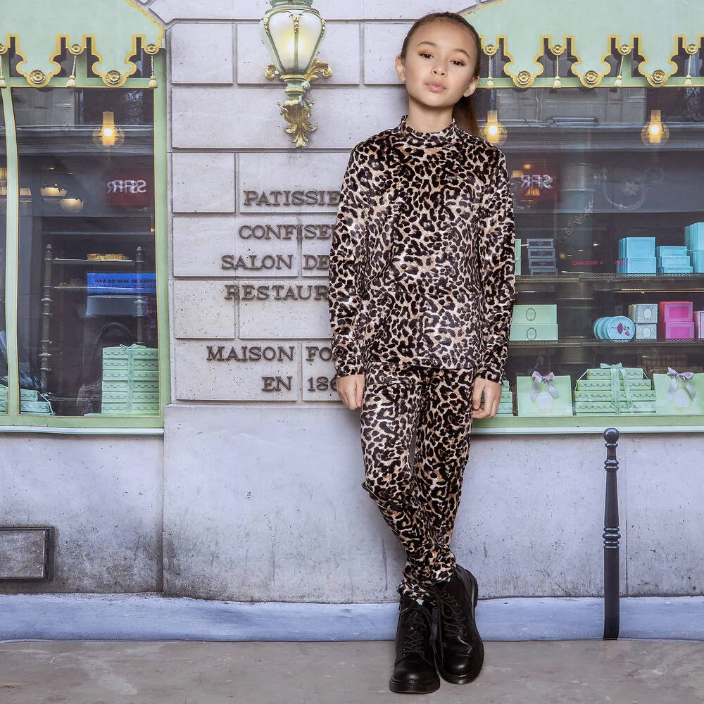 Girls Leopard Print Leggings