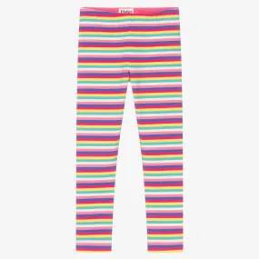 Girls Rainbow Striped Leggings