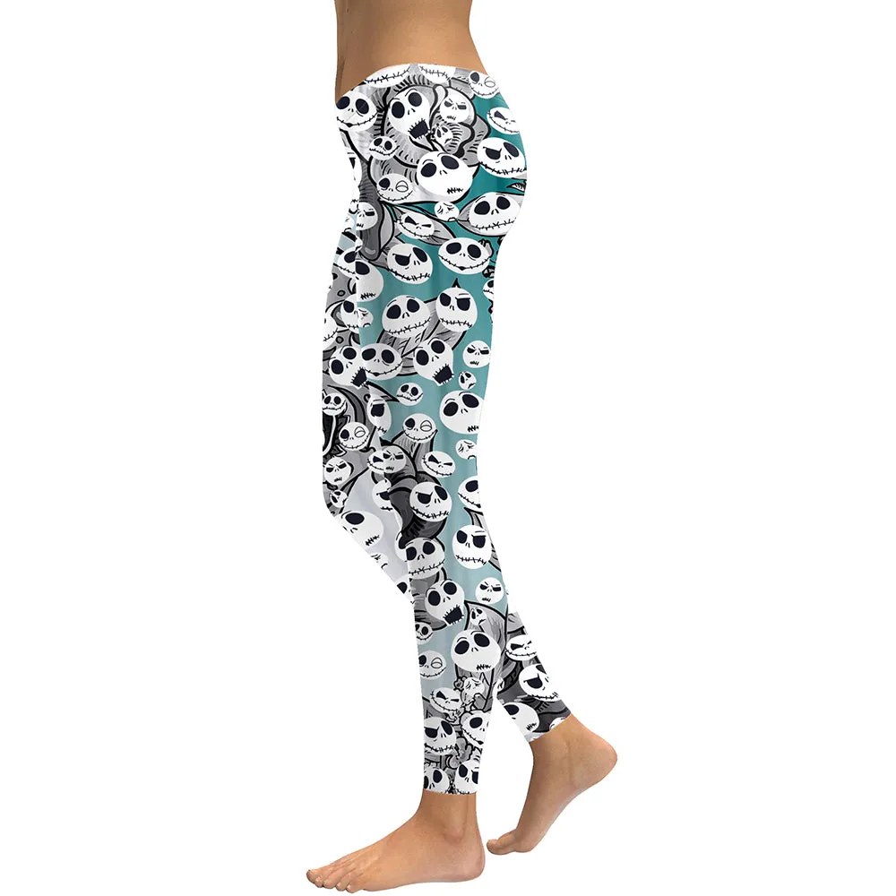 Halloween Leggings Jack Skull Ghost Leggin Digital Print Skeleton Fashion Leggins Fitness Workout Plus Size Pants