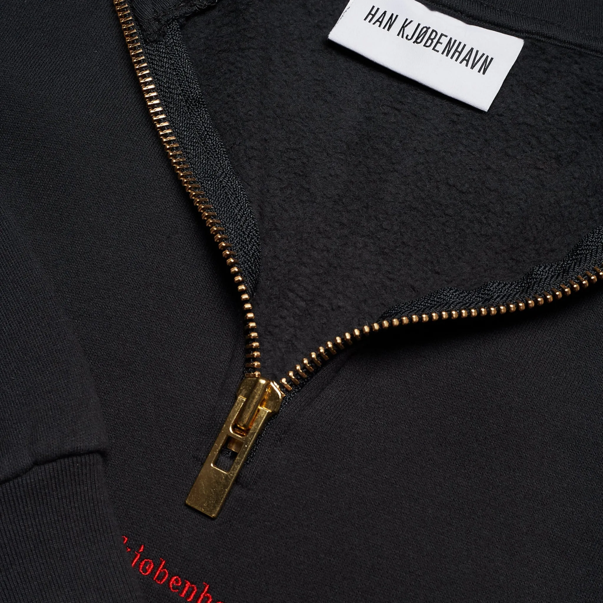 Han Kjobenhavn Half Zip Sweater Faded Black