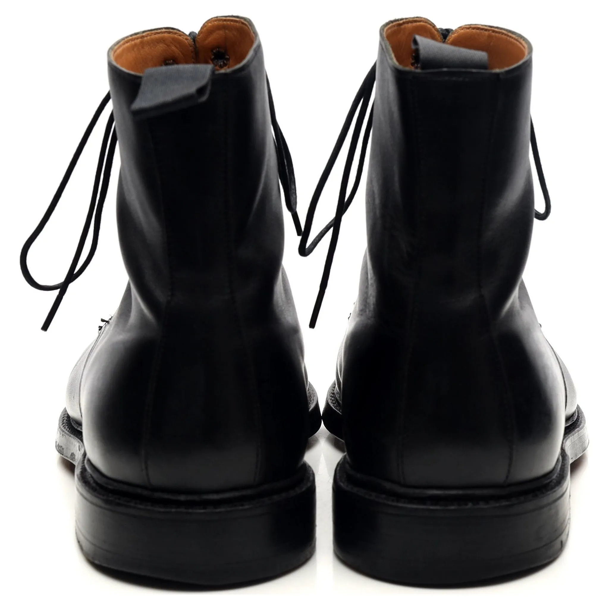 'Harlech' Black Leather Boots UK 9 G