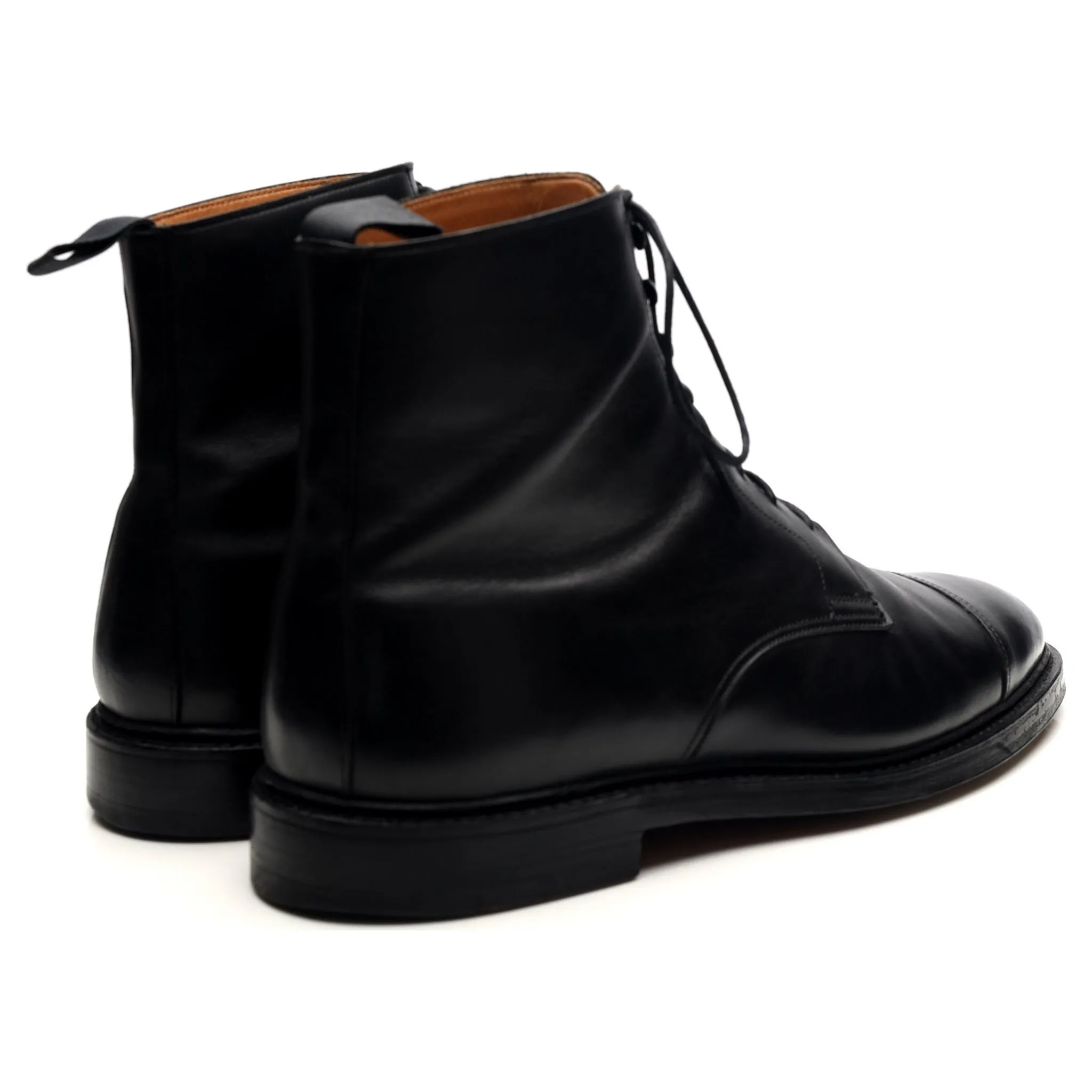 'Harlech' Black Leather Boots UK 9 G