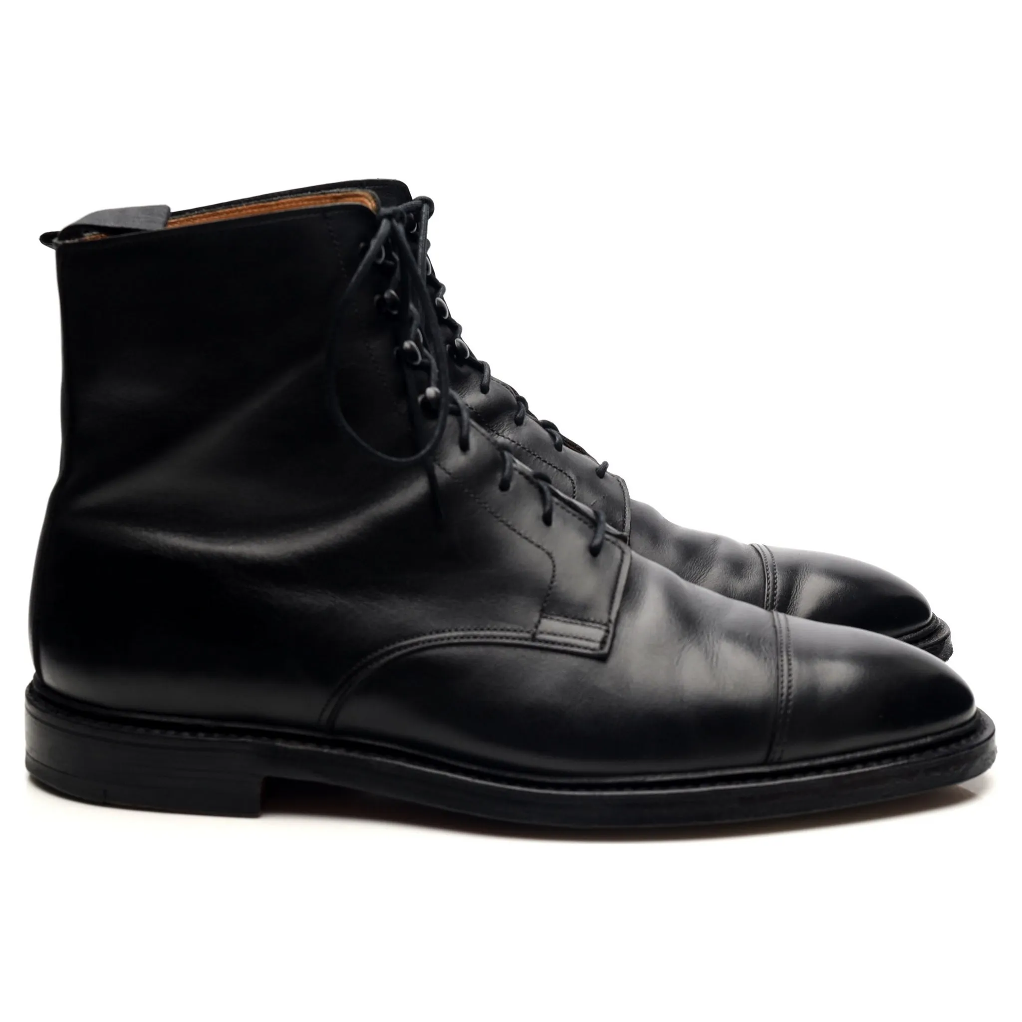 'Harlech' Black Leather Boots UK 9 G