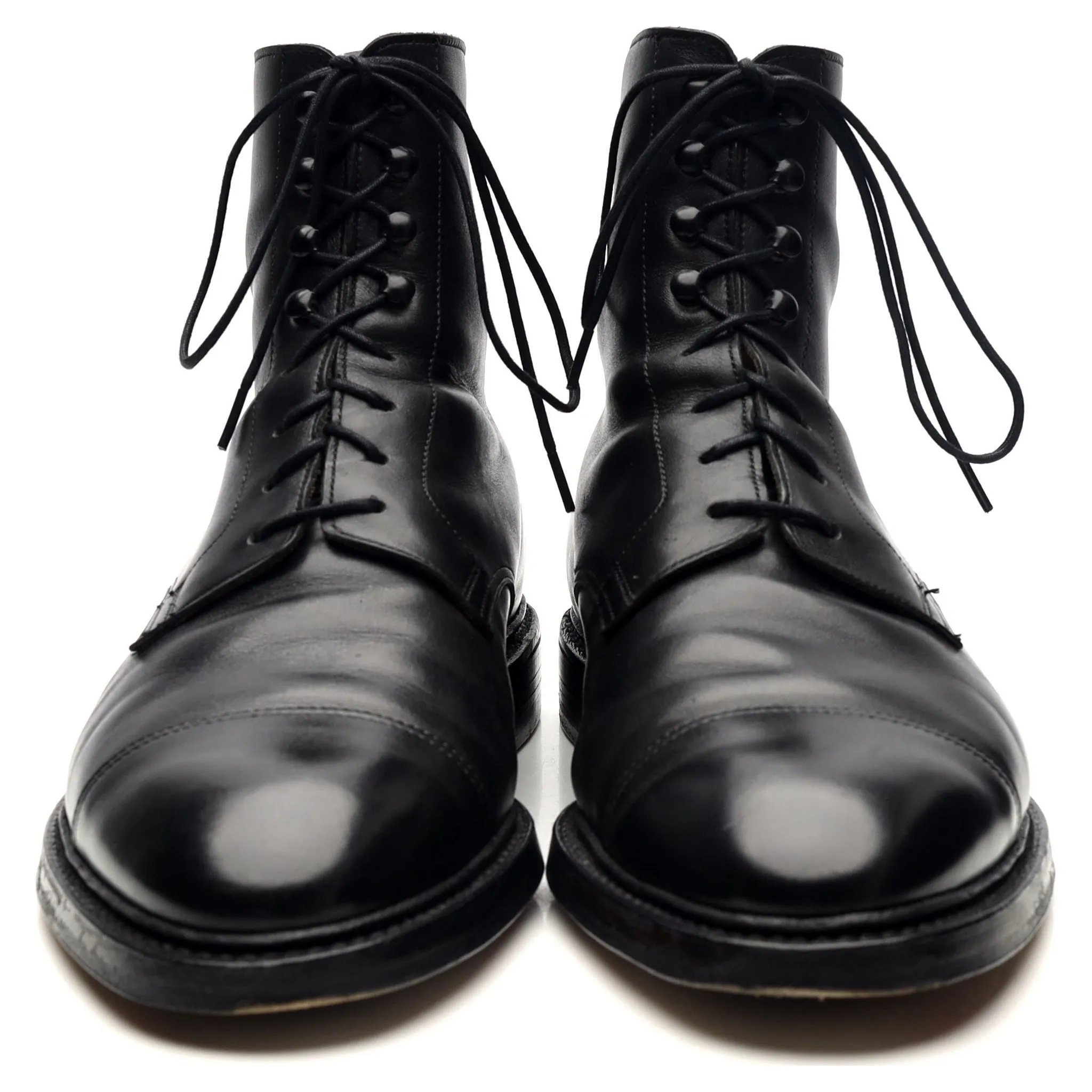 'Harlech' Black Leather Boots UK 9 G