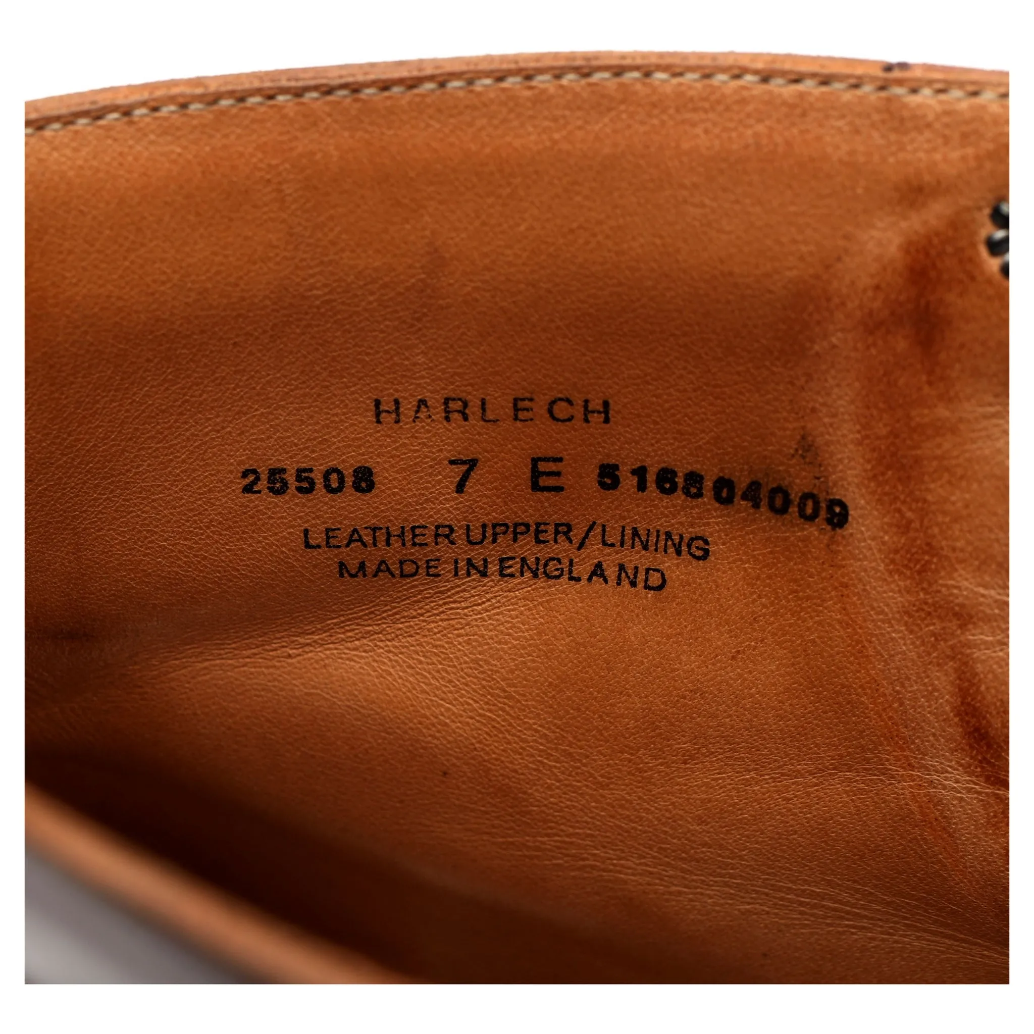 'Harlech' Tan Brown Cordovan Leather Boots UK 7 E