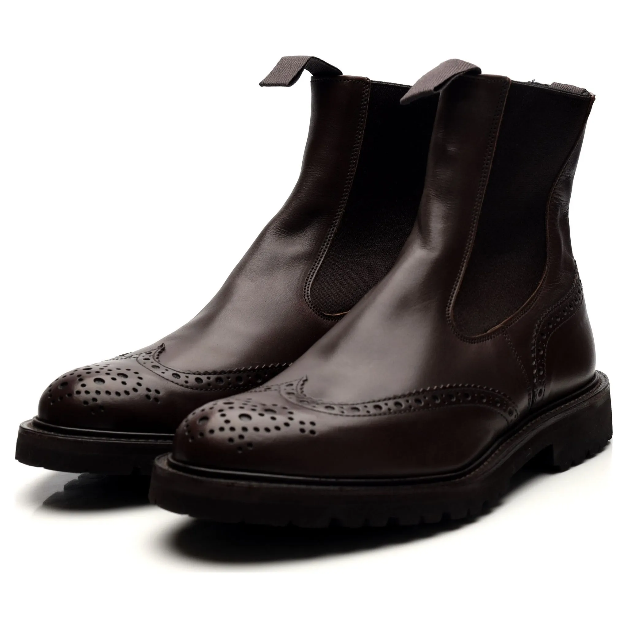 'Henry' Dark Brown Leather Chelsea Boots UK 7