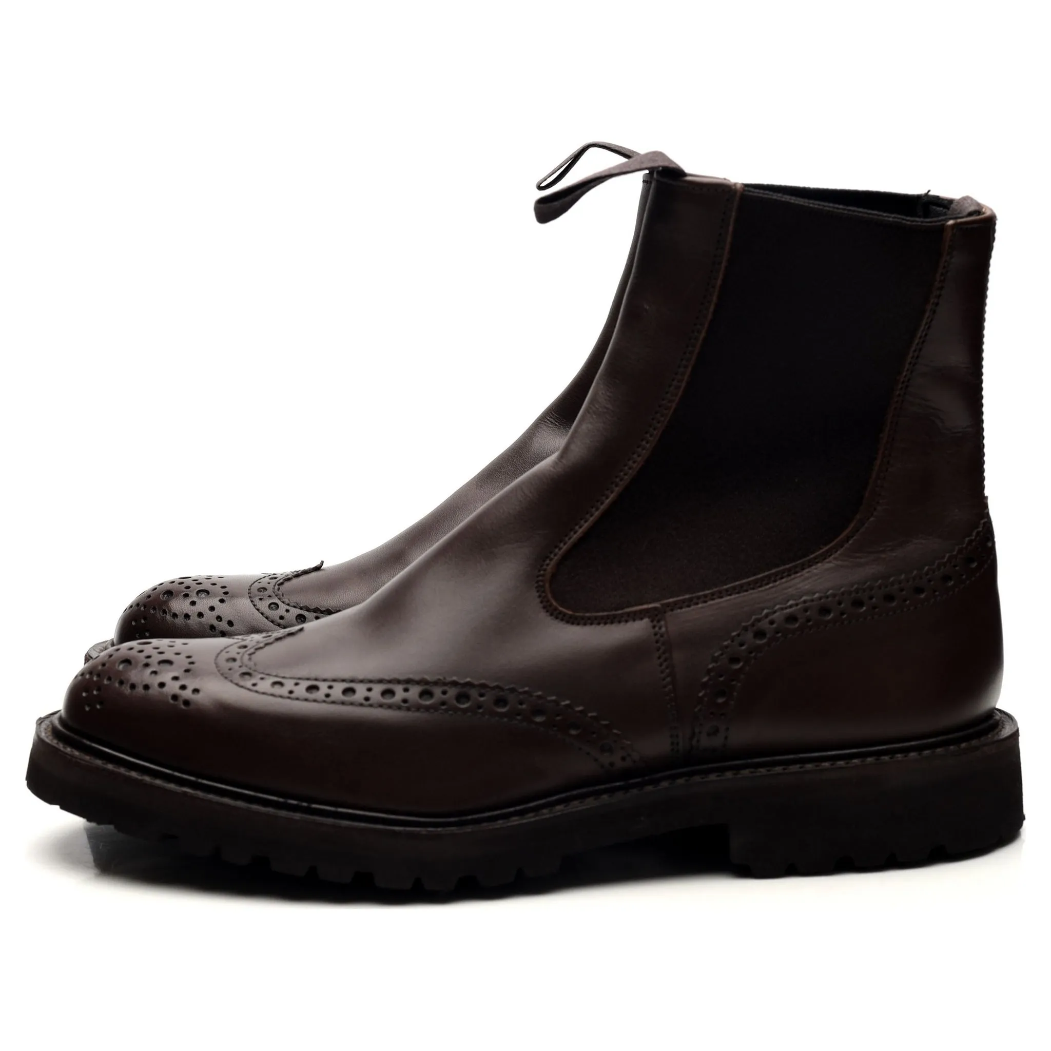 'Henry' Dark Brown Leather Chelsea Boots UK 7