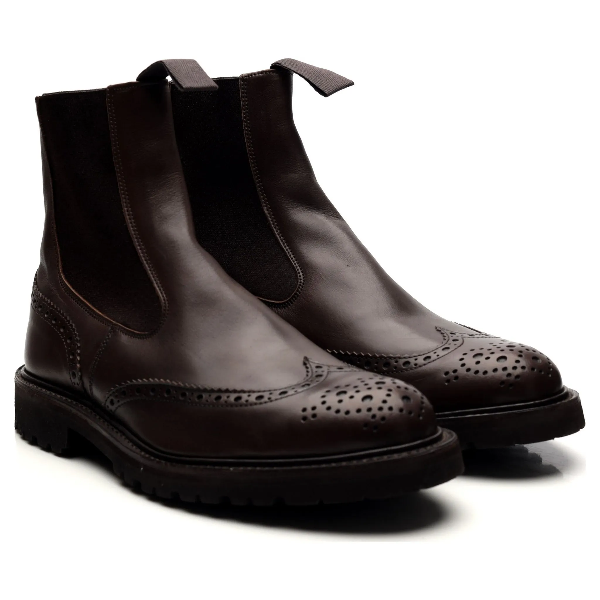 'Henry' Dark Brown Leather Chelsea Boots UK 7