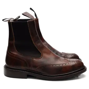 'Henry' Dark Brown Museum Leather Chelsea Boots UK 6.5