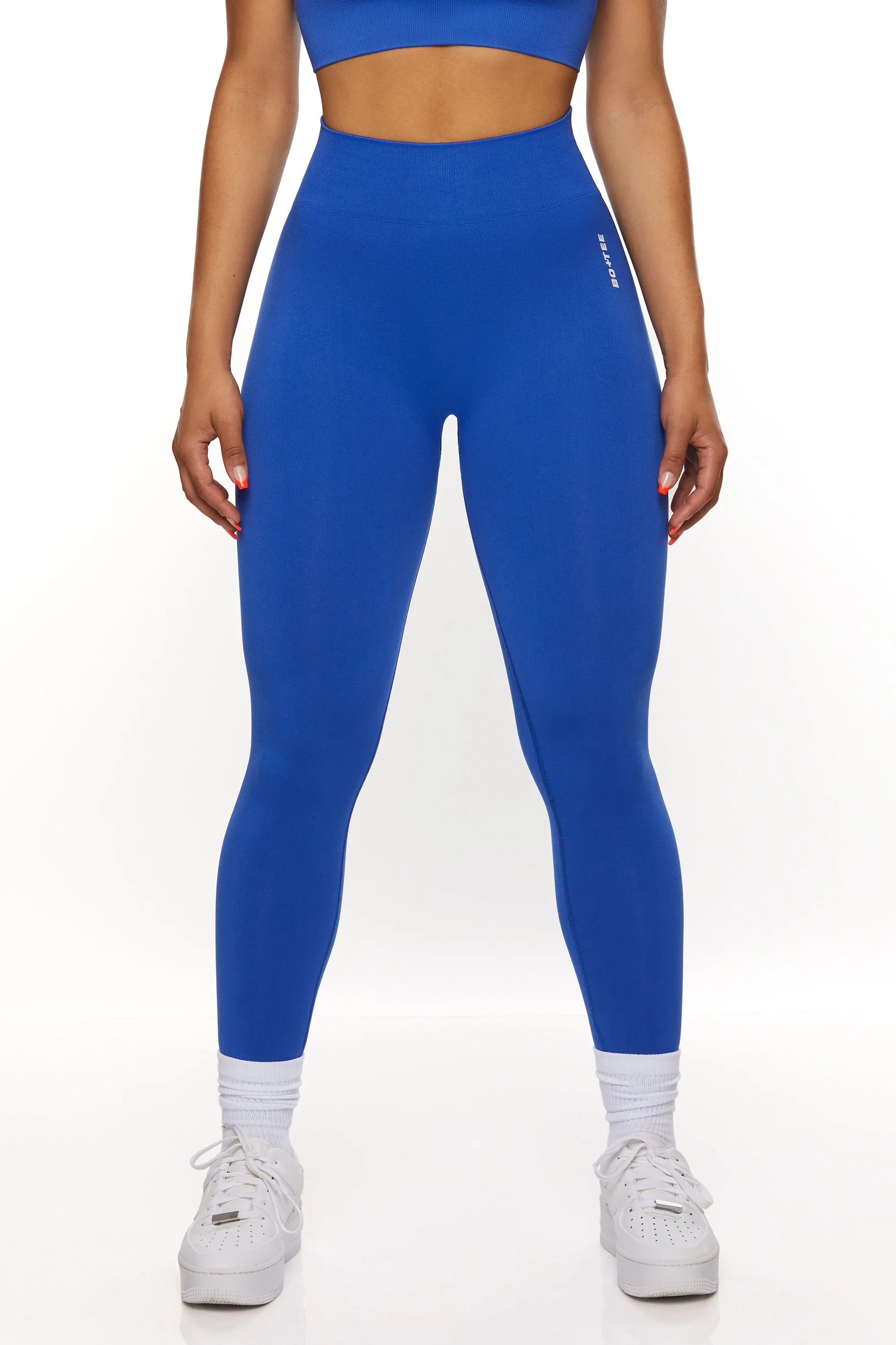 High Waist Seamless Leggings in Blue