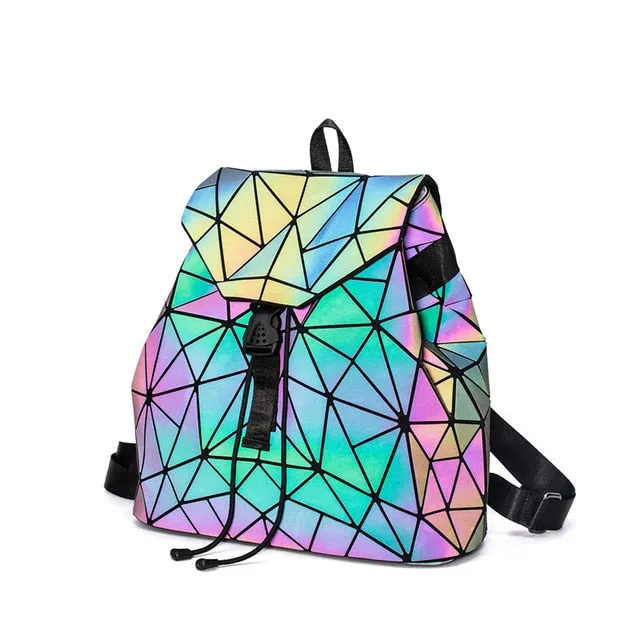 HOLOGRAPHIC LUMINOUS LIGHT REACTIVE SHOULDER BAG