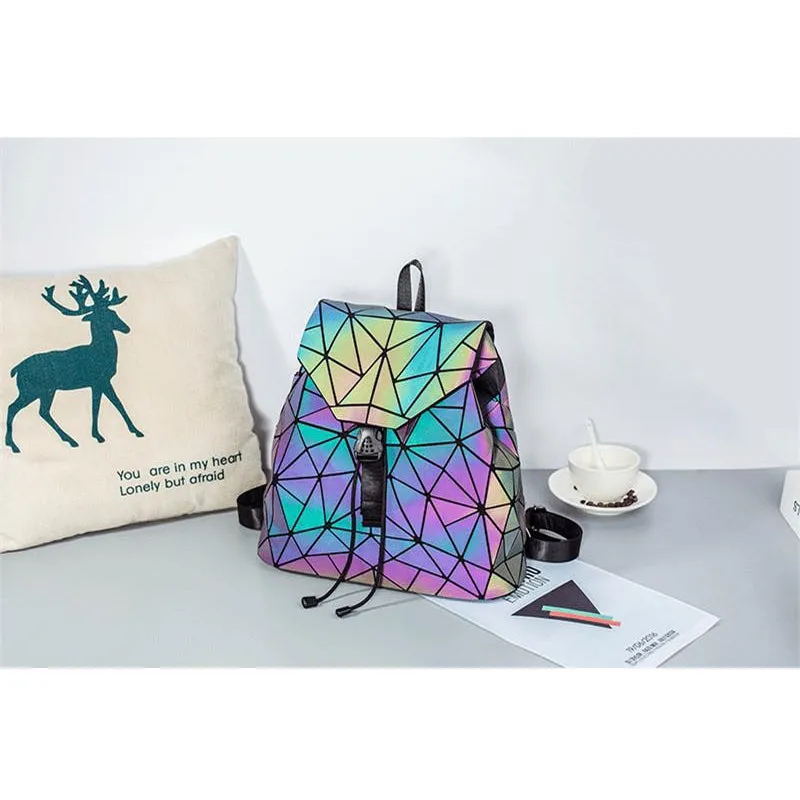 HOLOGRAPHIC LUMINOUS LIGHT REACTIVE SHOULDER BAG