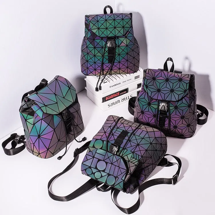 HOLOGRAPHIC LUMINOUS LIGHT REACTIVE SHOULDER BAG