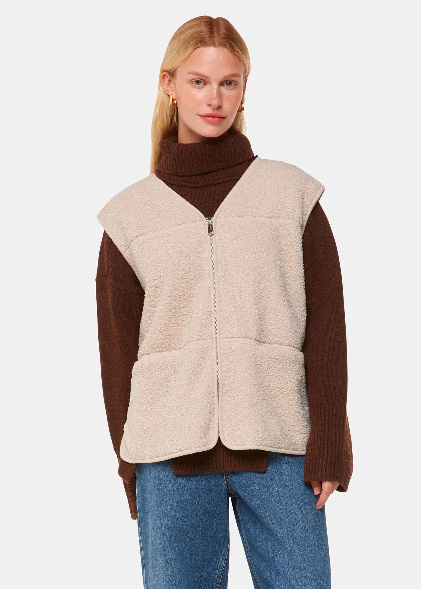 Ivory Josie Fleece Gilet