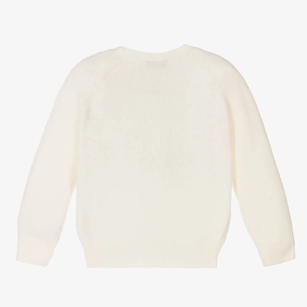 Ivory Wool Teddy Sweater