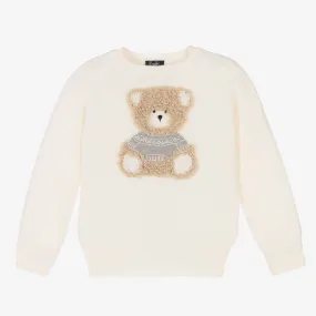 Ivory Wool Teddy Sweater