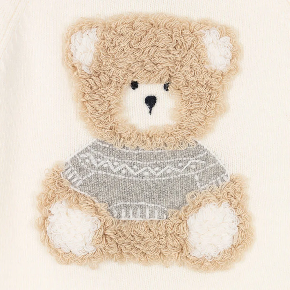 Ivory Wool Teddy Sweater