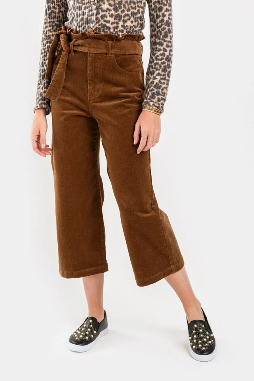 Izzy Paperbag Corduroy Culottes