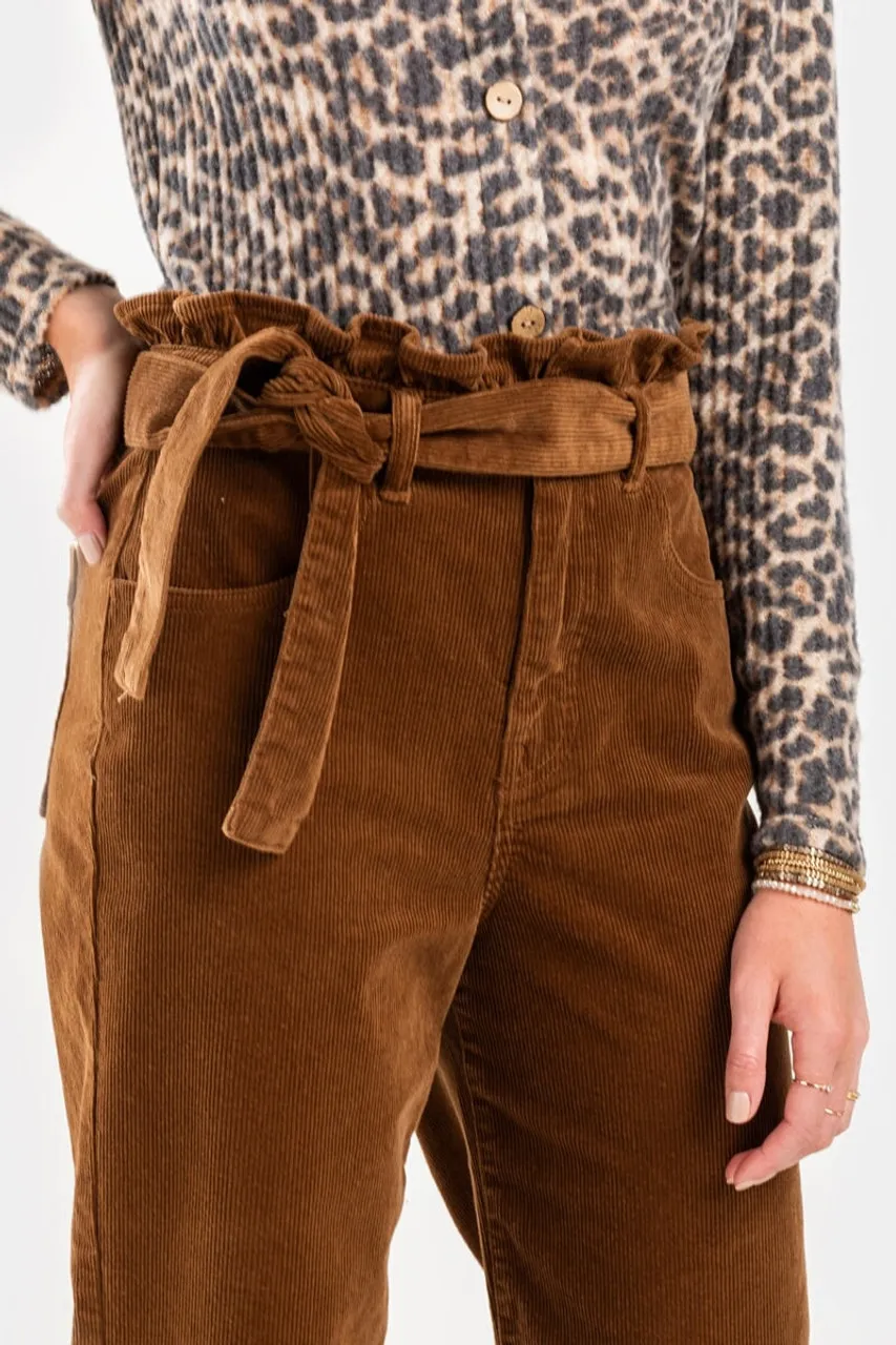 Izzy Paperbag Corduroy Culottes