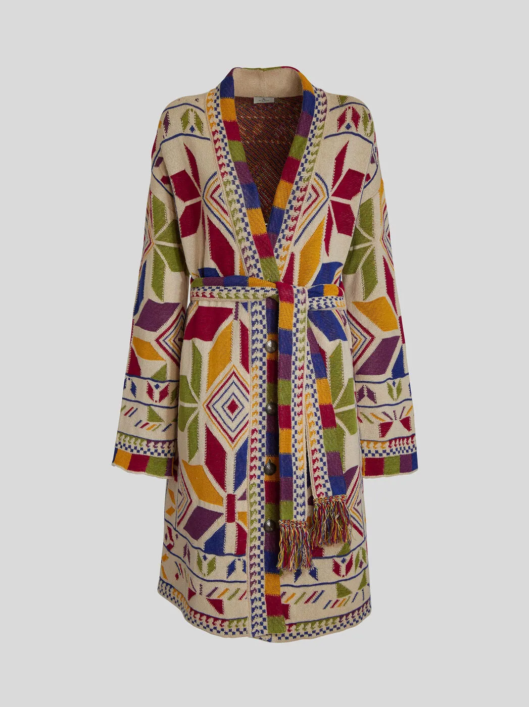 Jacquard Knit Coat