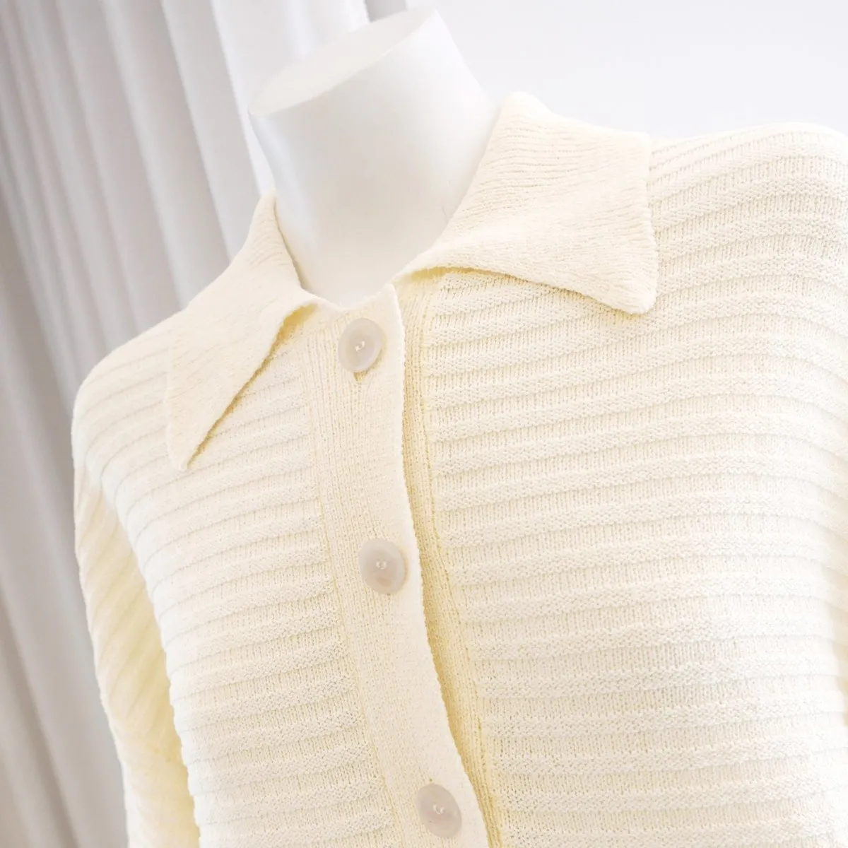 Jisho Polo Sweater - Eggshell