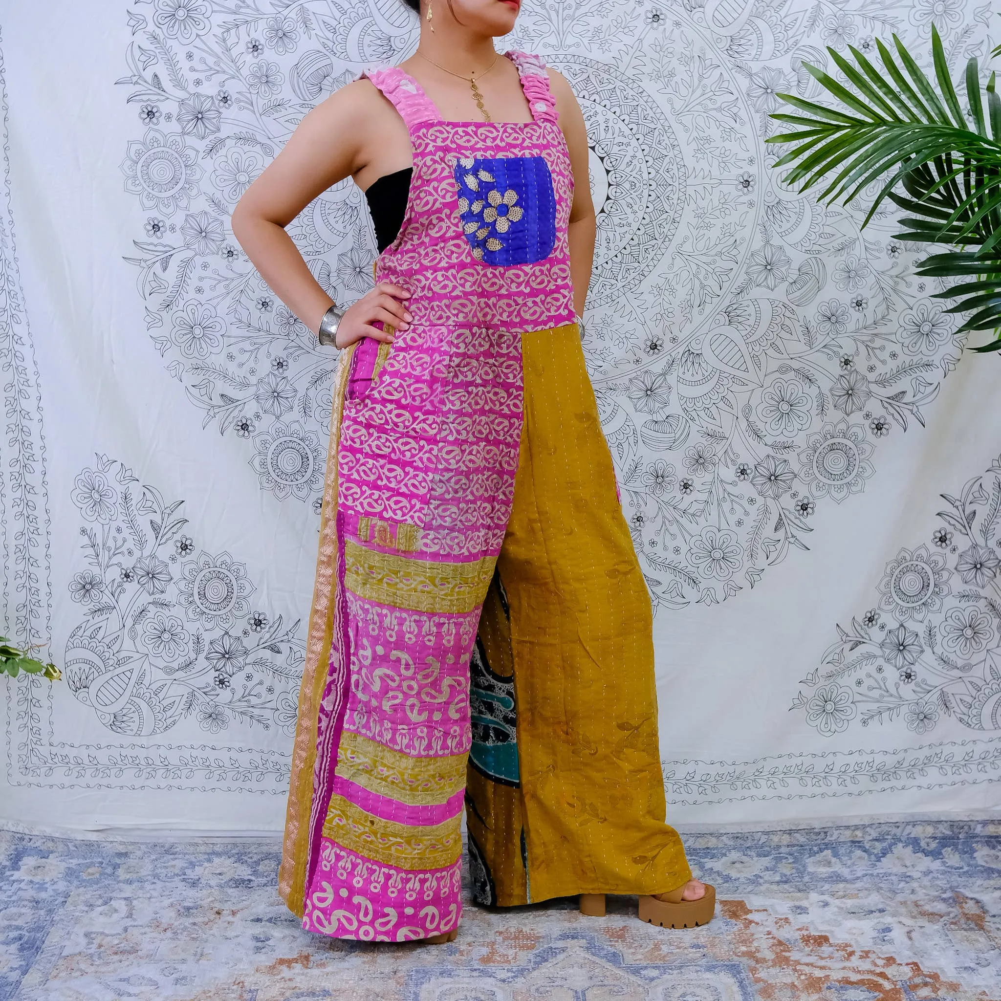 Kantha Handmade Wide Leg Jumpsuit