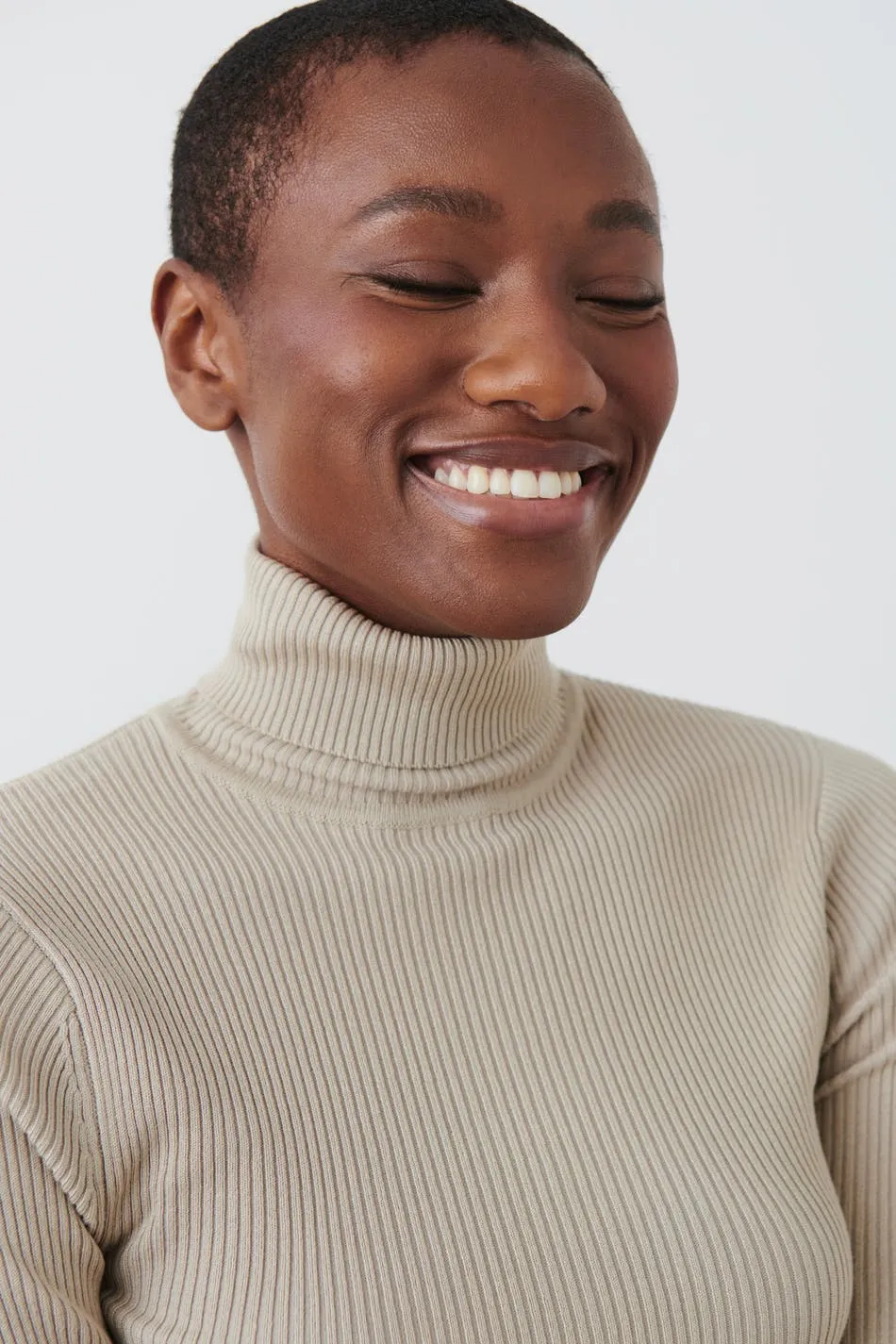 Knitted turtleneck top