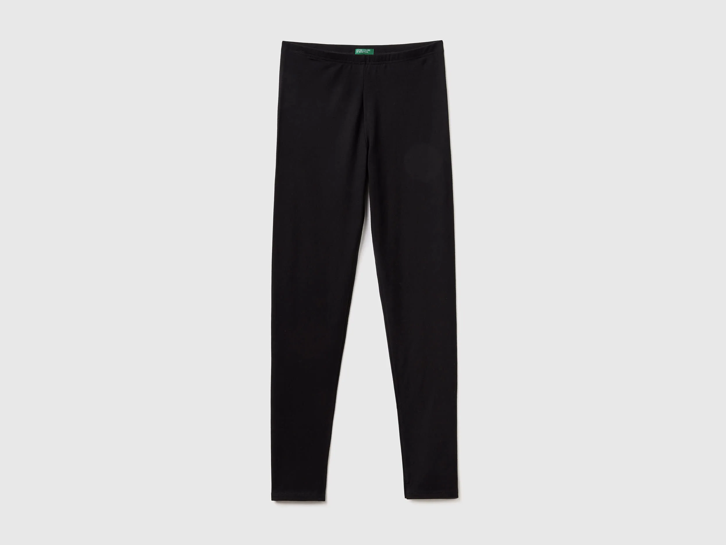 Leggings in stretch cotton - Black | Benetton