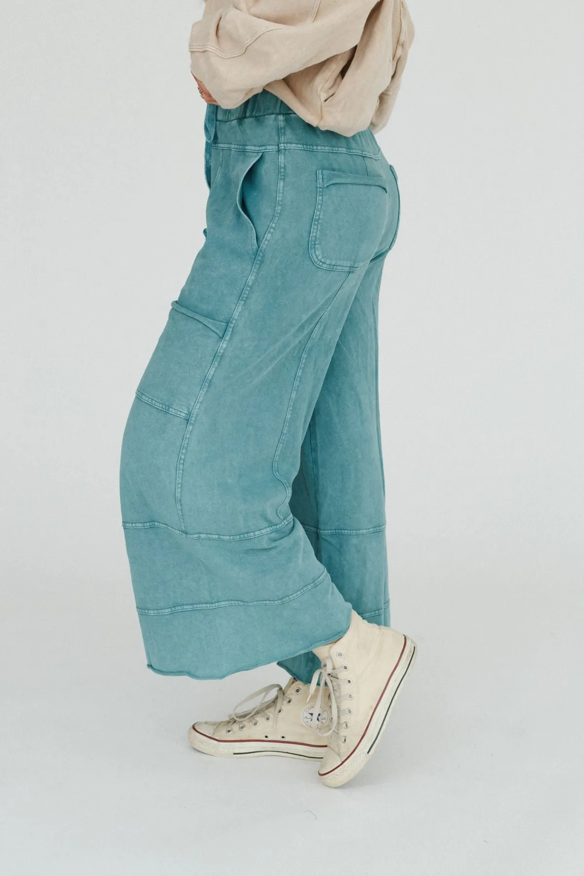 Lucky One Wide Leg Pant - Teal