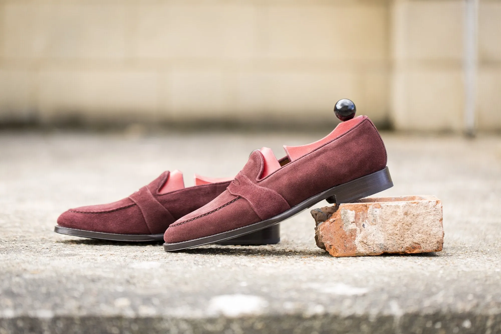 Madison - MTO - Burgundy Suede - TMG Last - Single Leather Sole