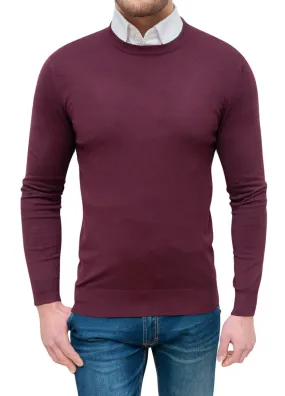 MAGLIONE UOMO DIAMOND SARTORIALE ROSSO BORDEAUX CASUAL GOLF PULLOVER INVERNALE