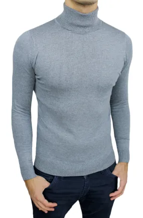 MAGLIONE UOMO DOLCEVITA DIAMOND SLIM FIT GRIGIO MAGLIA PULLOVER CASUAL