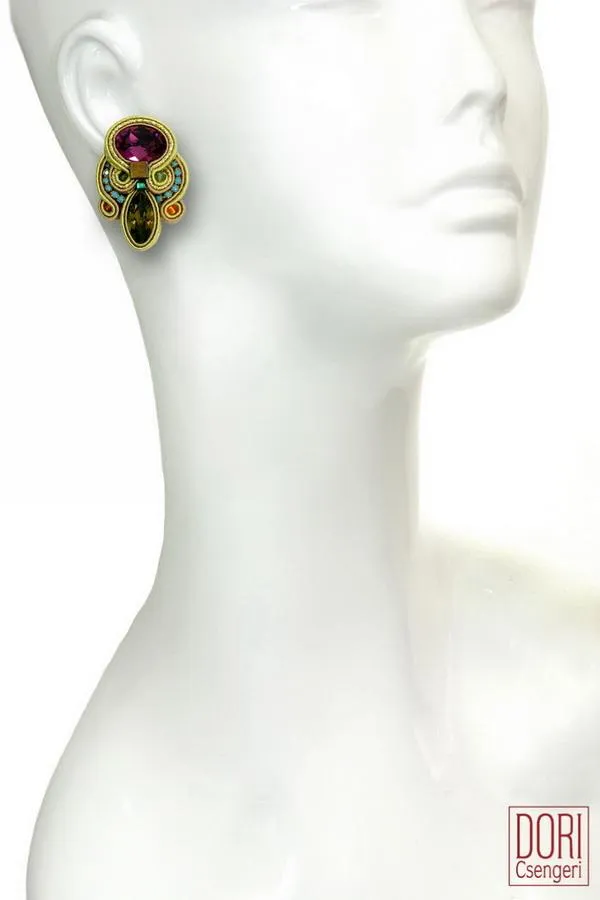 Maharajah Jewel Tone Earrings