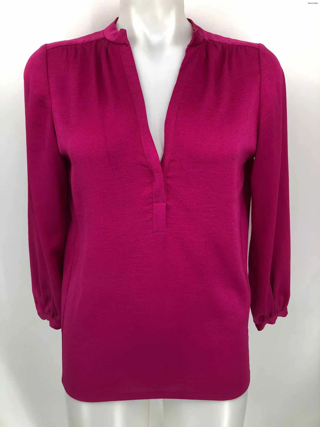 MAJE Fuchsia Satin Pullover Size 1  (XS) Top