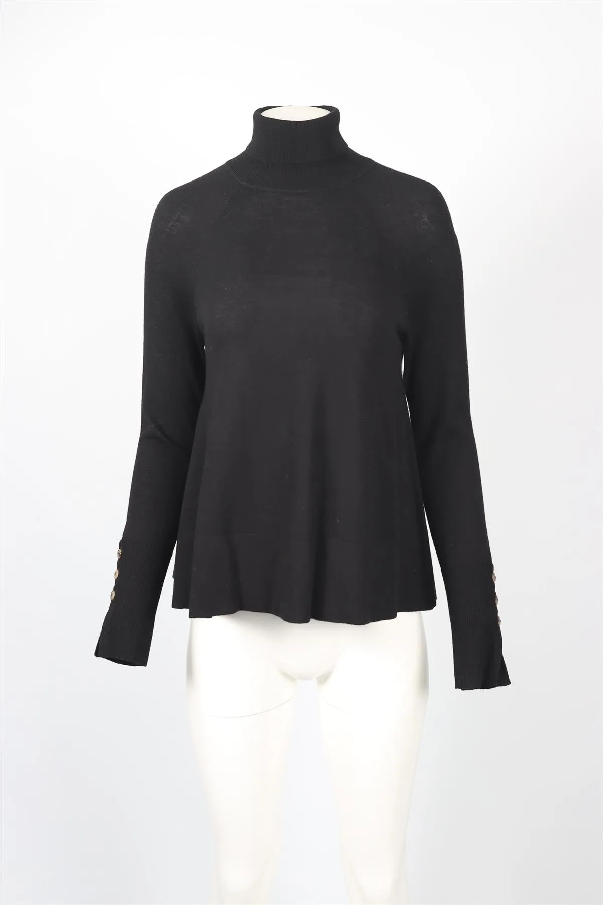 ME+EM BLACK WOOL TURTLENECK SWEATER UK 8