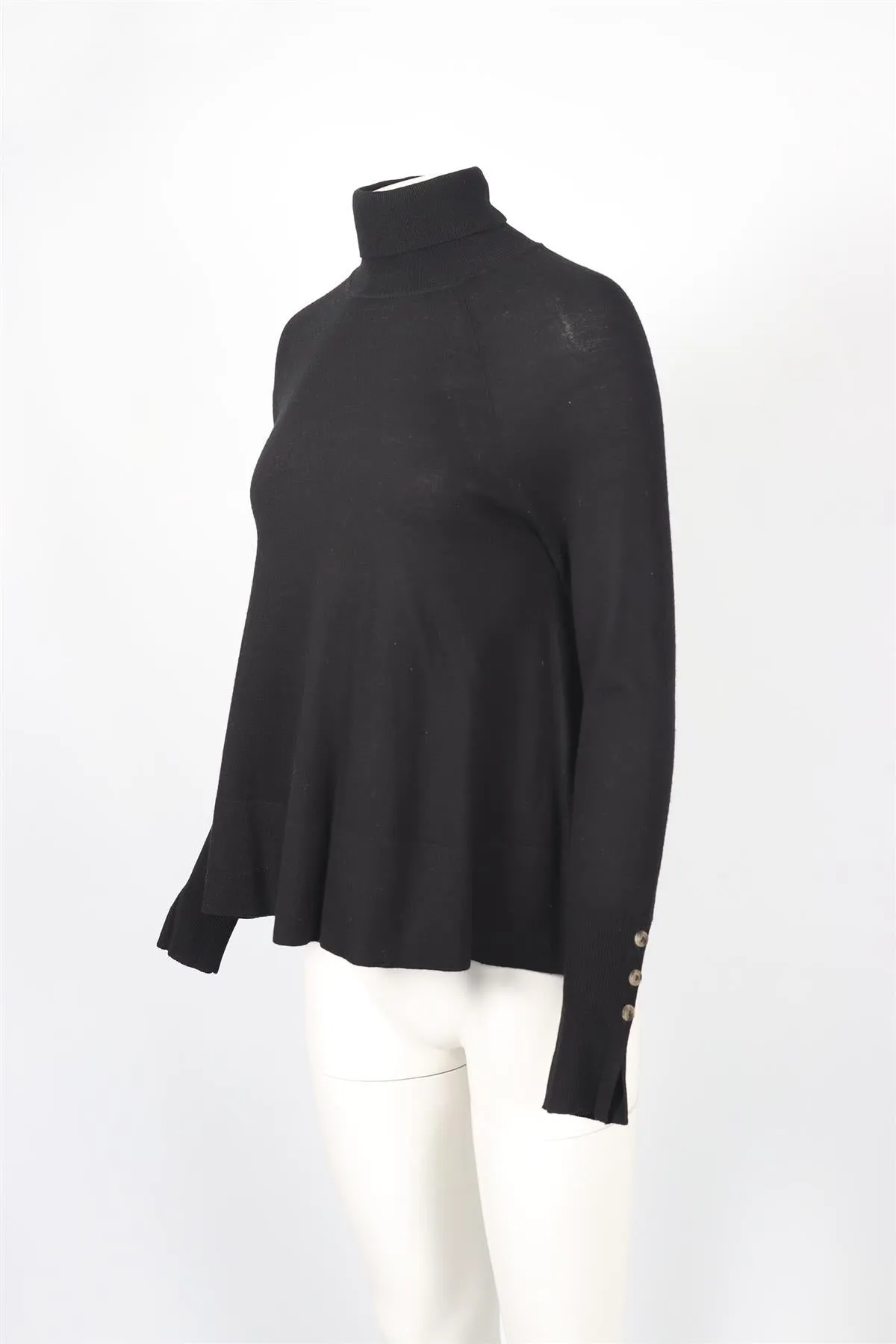 ME+EM BLACK WOOL TURTLENECK SWEATER UK 8