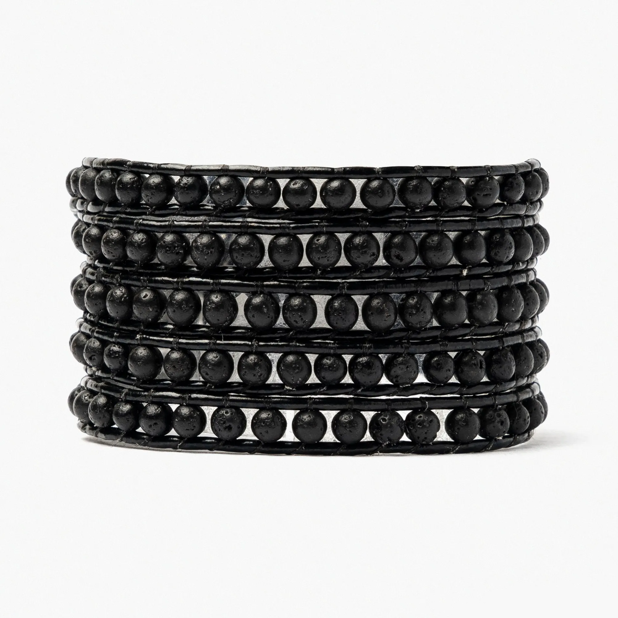 Men's Lava Stone Wrap Bracelet