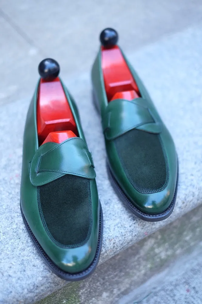 Meridian - MTO - Forest Green Calf / Forest Green Suede - TMG Last - Single Leather Sole