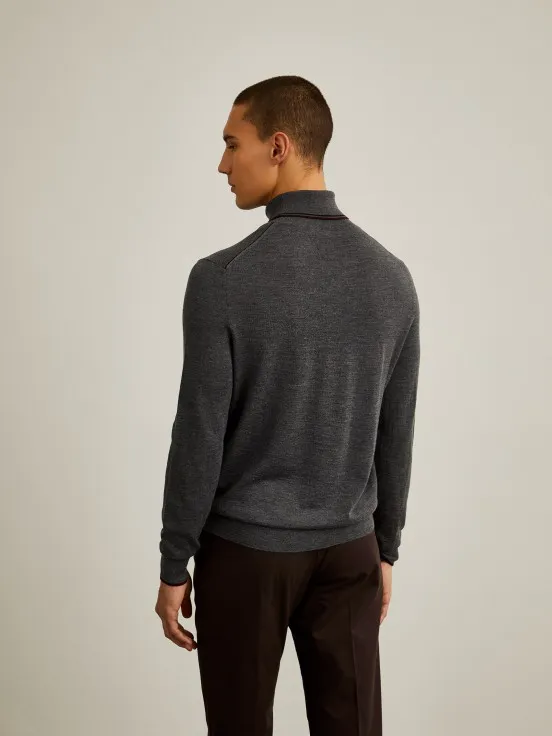 Merino wool turtleneck jumper