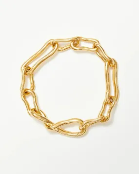 Molten Twisted Infinity Chain Bracelet