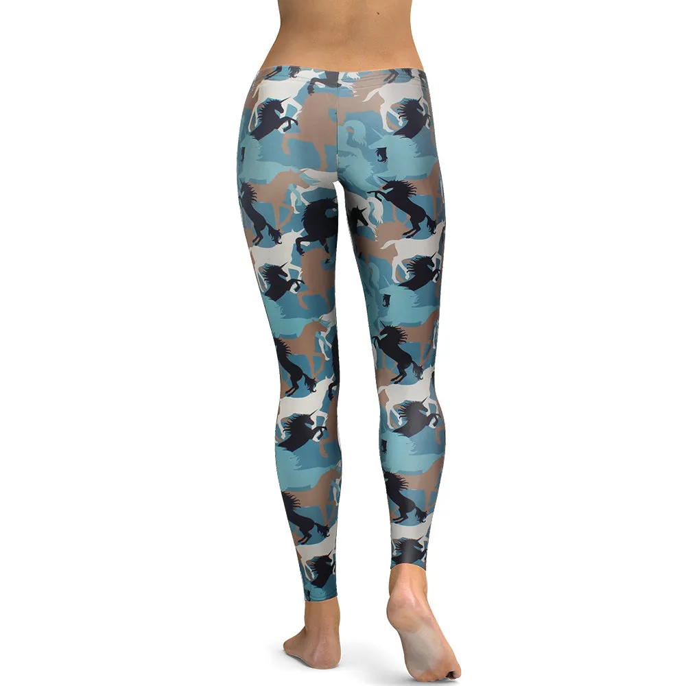 New Leggings Women Animal Horse Legging Digital Print Fitness Leggins Plus Size Elastic Workout Pants Legins