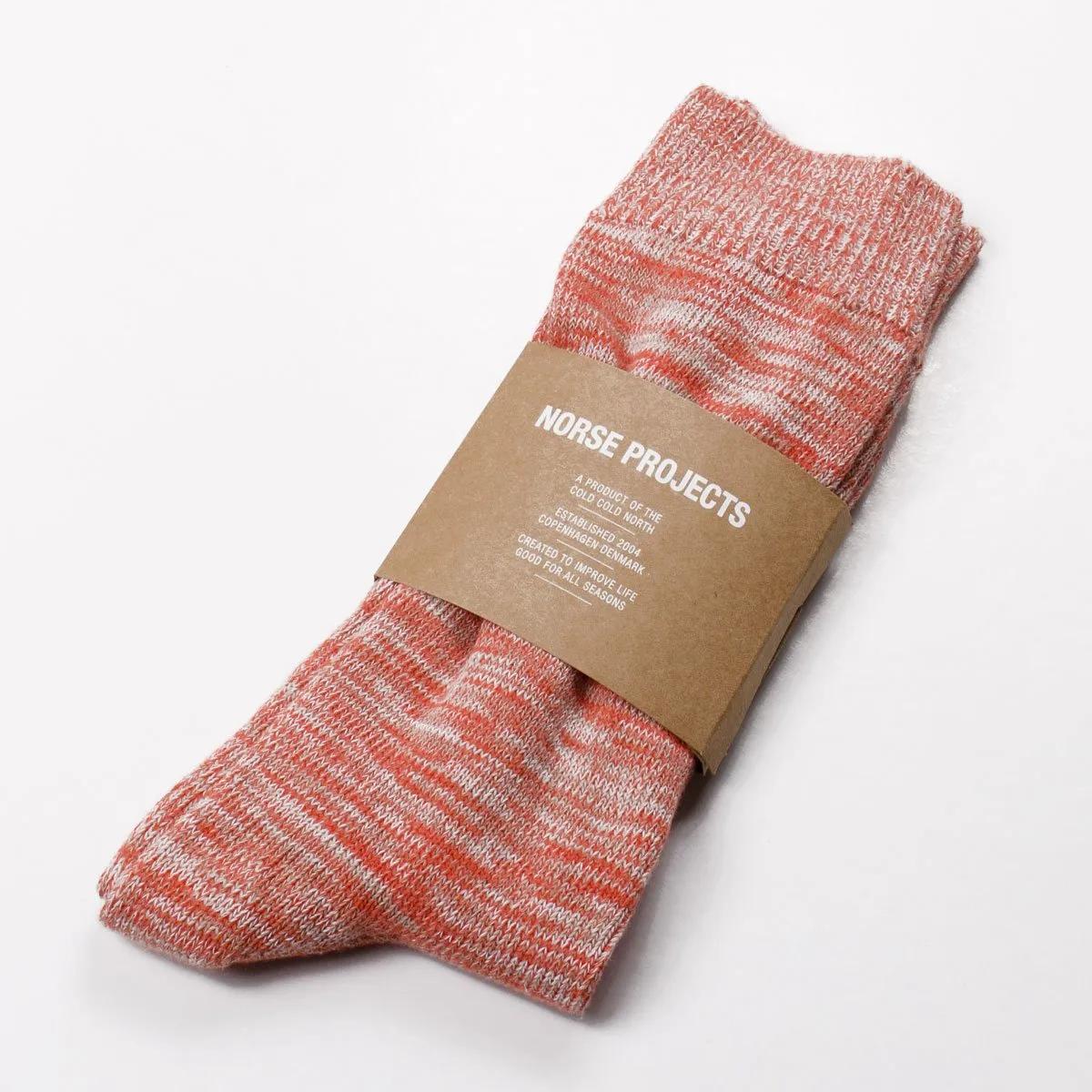 Norse Projects - Bjarki Blend Socks - Burned Red