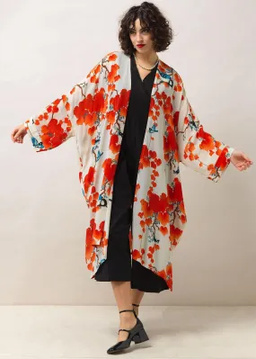 One Hundred Stars Acer Long Kimono Red