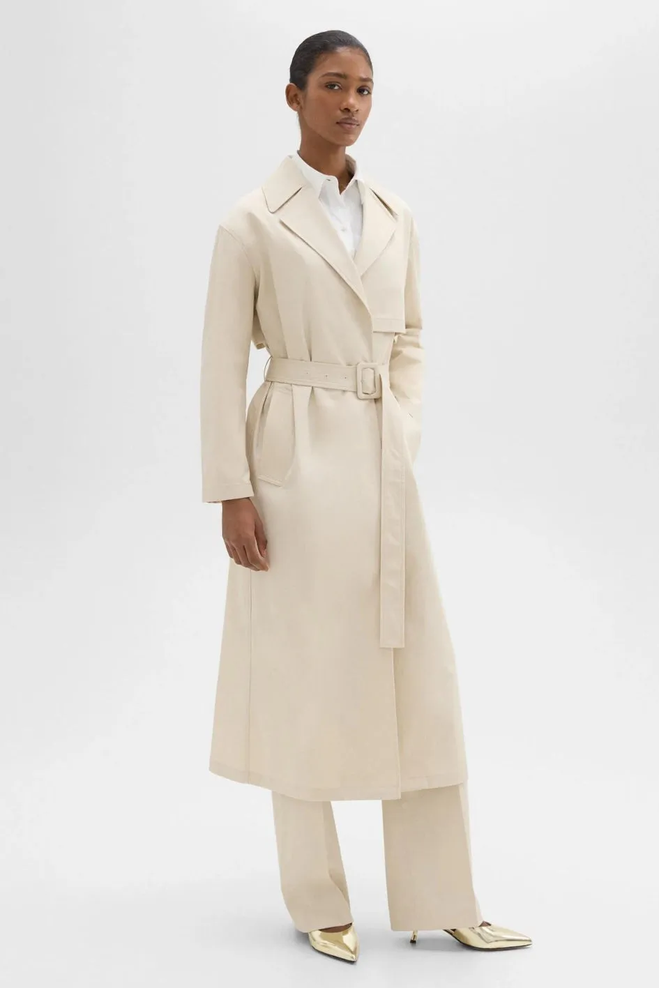 Organic Cotton Wrap Trench Coat