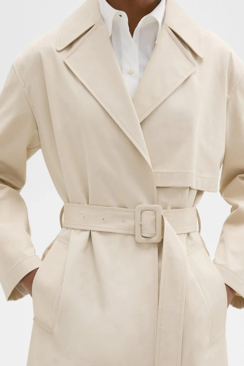 Organic Cotton Wrap Trench Coat