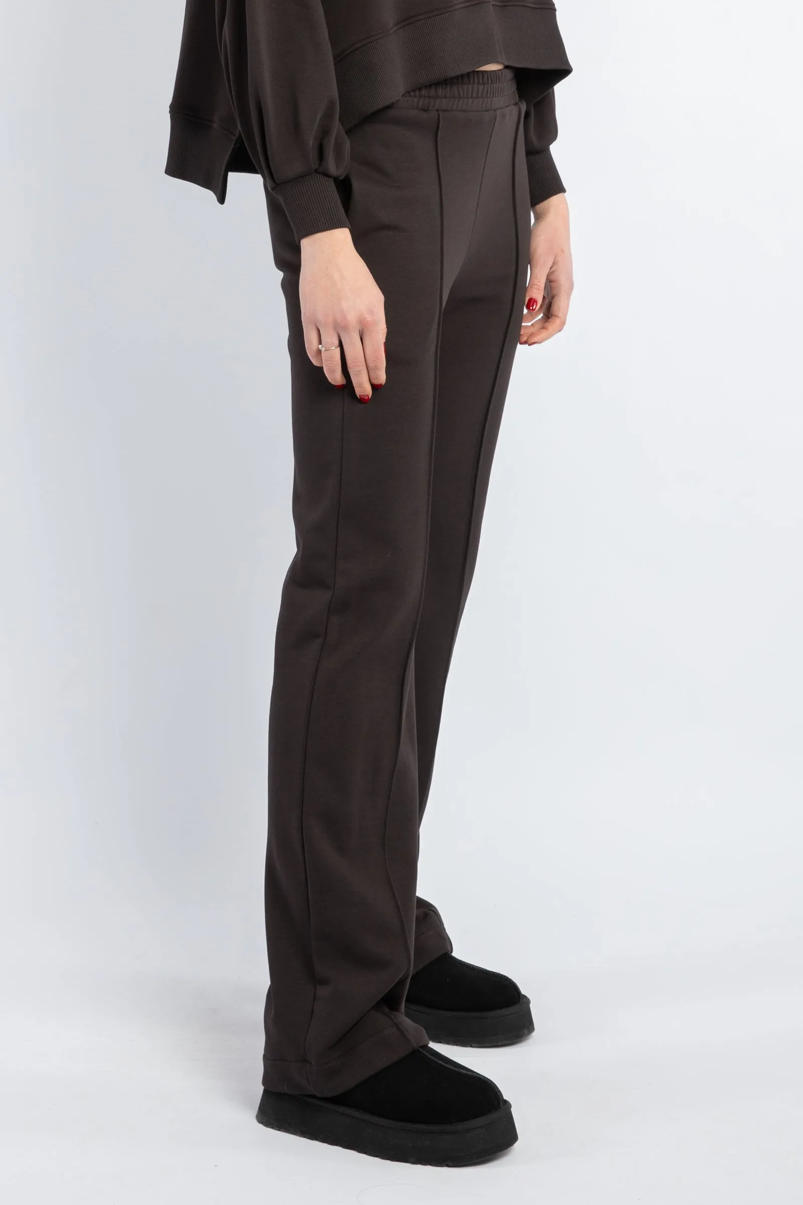 Pantaloni wide leg in felpa