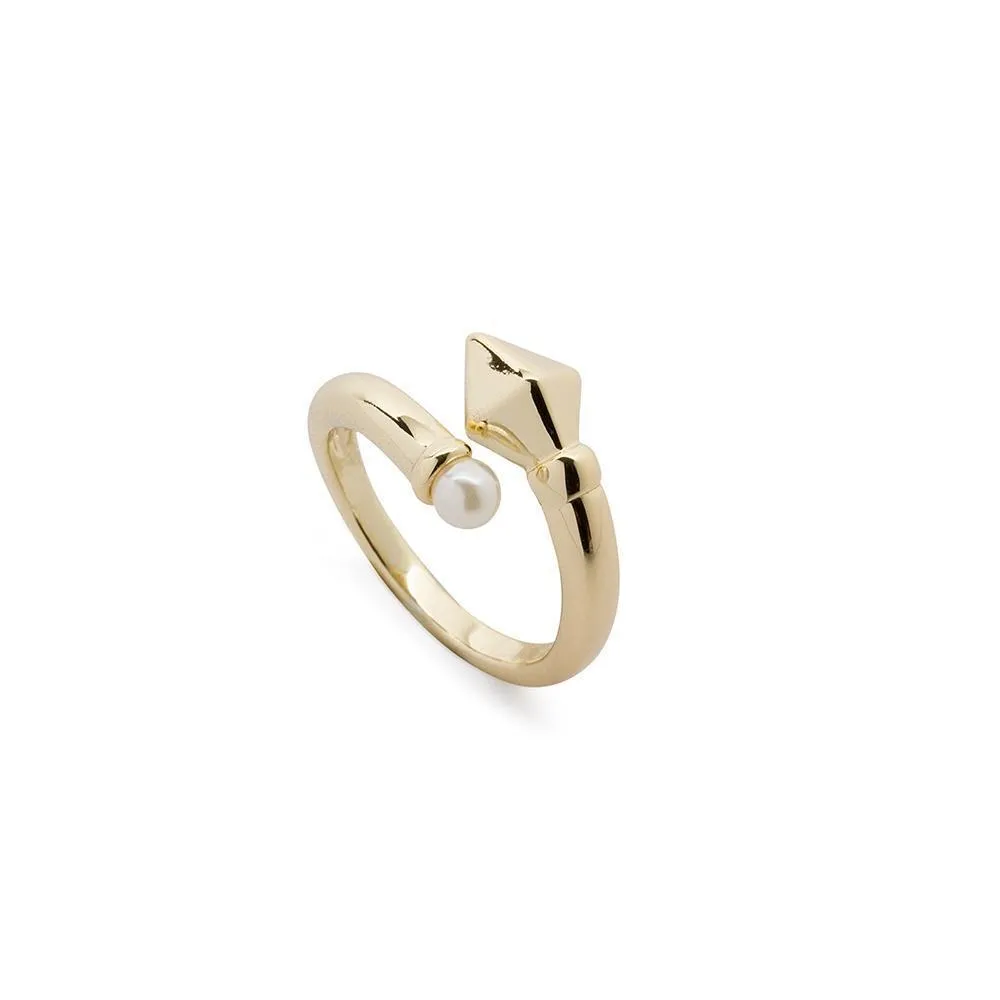 Pearl Gold Plated Wrap Ring