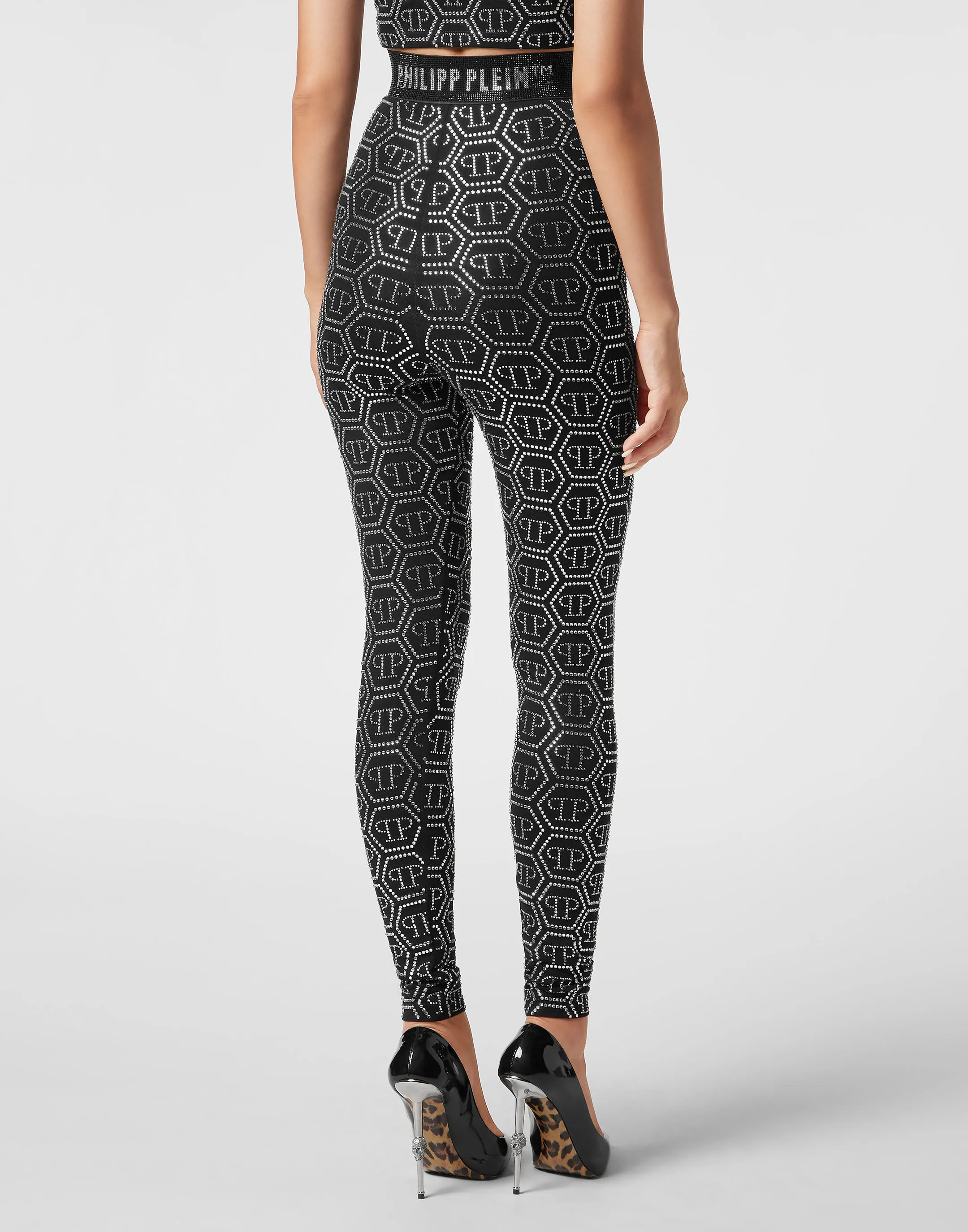 PHILIPP PLEIN Leggings Monogram Strass