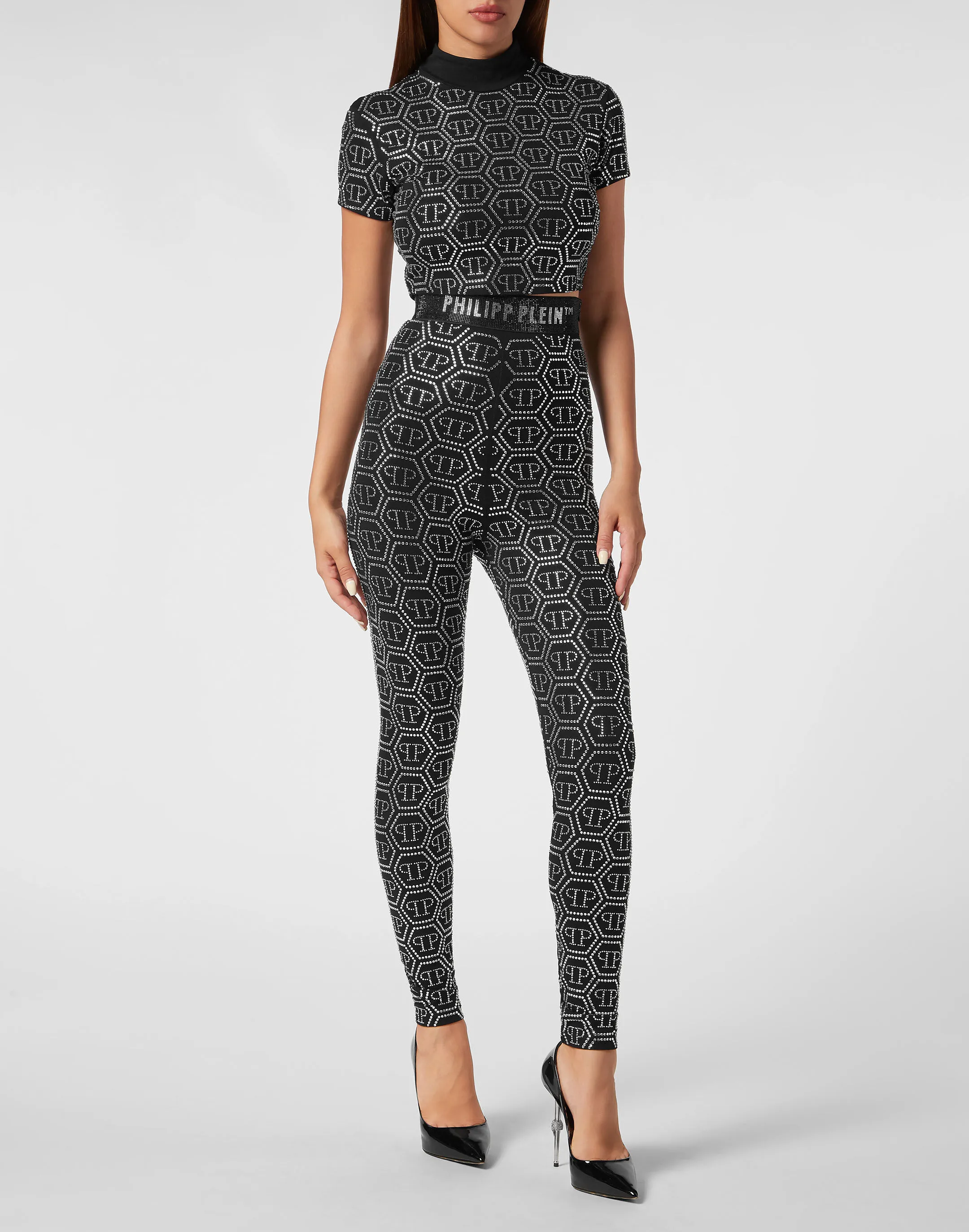 PHILIPP PLEIN Leggings Monogram Strass