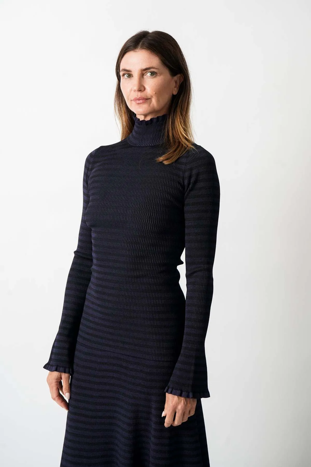 Phyllis Turtleneck - Navy/Black